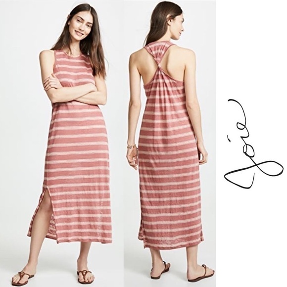 Joie NWT Twist-Back Linen Jersey Tank Dress, Small - Picture 1 of 12